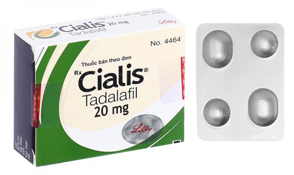 Thuốc cường dương Cialis 20mg chính hãng hộp 4 viên tăng sinh lý nam giới